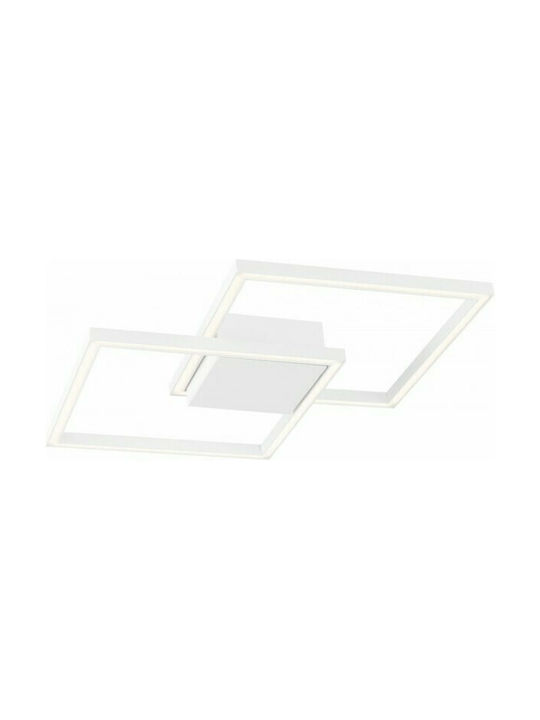 Zambelis Lights Μοντέρνα Πλαστική Πλαφονιέρα Οροφής με Ενσωματωμένο LED σε Λευκό χρώμα 46cm 2027
